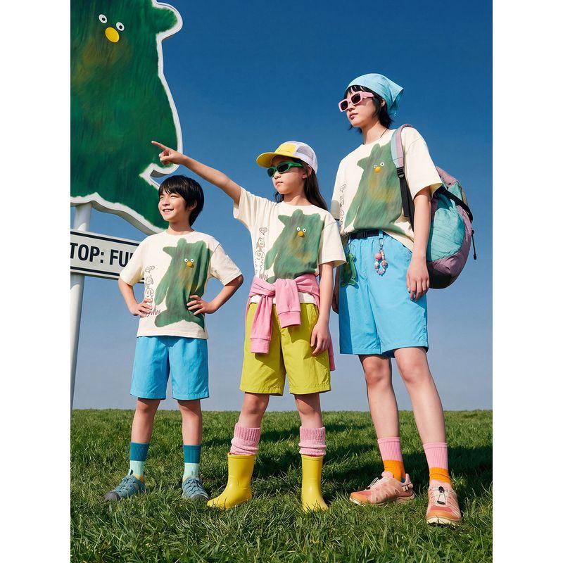 [Monster Series] Mqd Boys' Cartoon Short-Sleeved T-Shirt Summer New Top Kidsren's Bottoming Shirt T-Shirt
