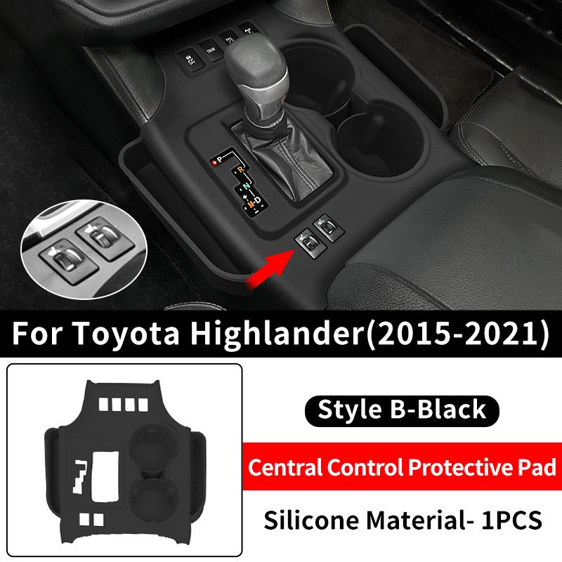 For 2009- Toyota Highlander Central Control Silicone Dirt-Proof Cover Scratch Resistant Car Interior Protection Accessories