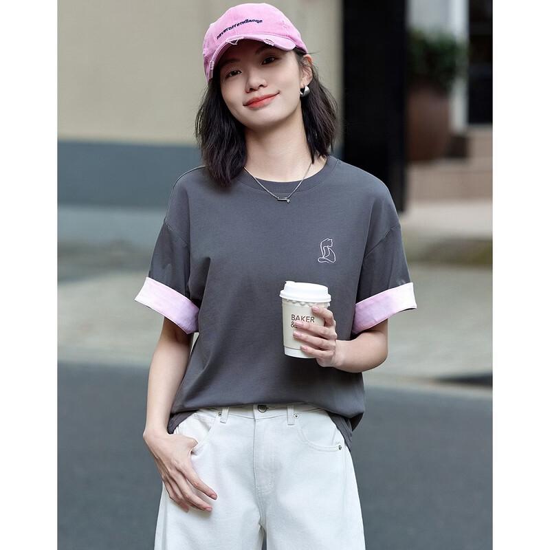 Demana Women's Oxygen Cotton Color-Block T-Shirt
