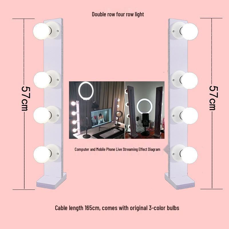 Live Streaming LED Beauty Light with Phone Stand (Desktop)
