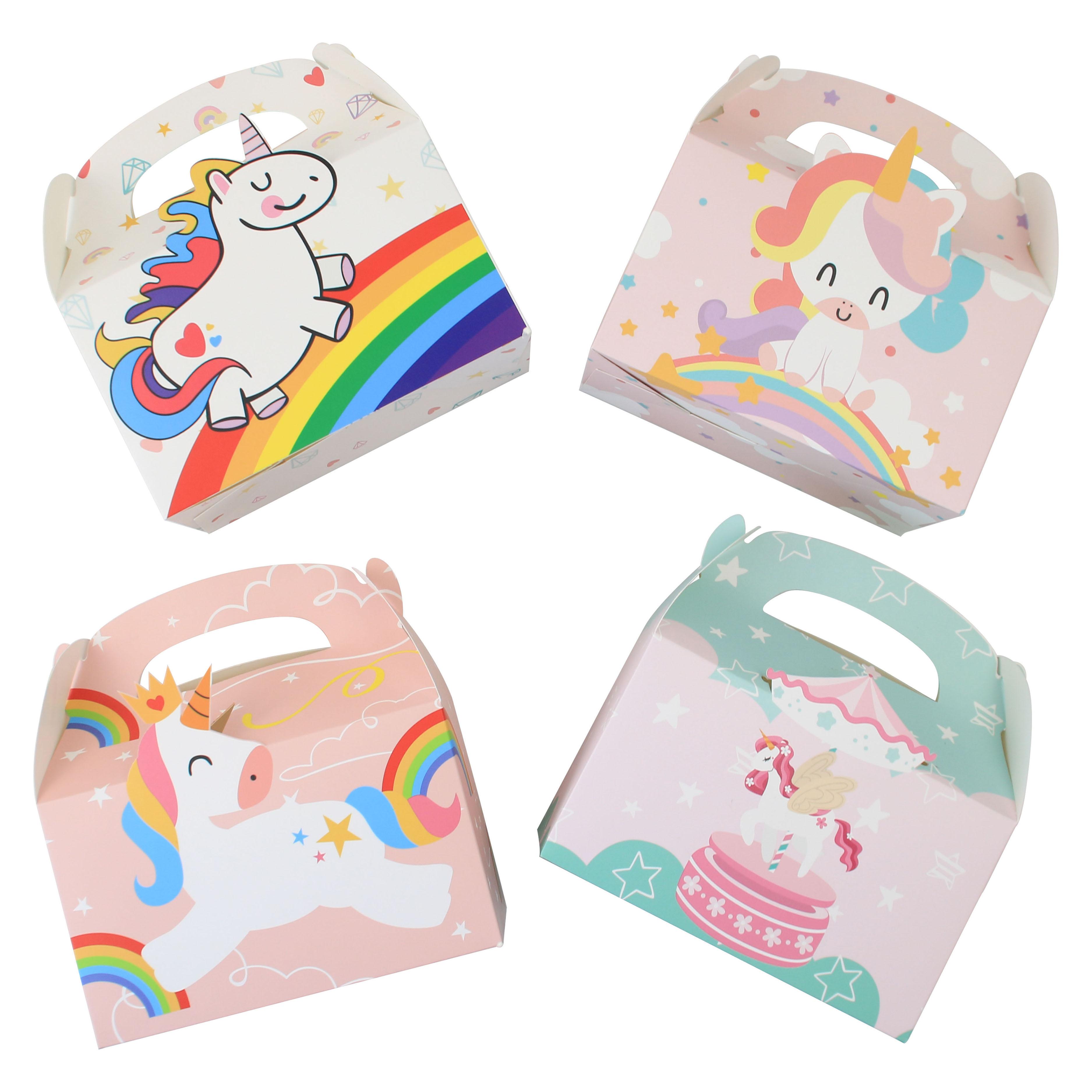 

12PCS Unicorn Gift Boxes Party Supplies Favor Boxes Unicorn Theme Treat Boxes Candy Goodies Gift Boxes for Kids Birthday Party 16x9.7x9.6cm