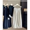 Elastic high-waisted and thin wide-leg bloomers for women, spring and summer new thin closed casual versatile long pants