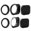 Gegenlichtblenden-Set für Outdoor- und Porträtfotografie Für mehrere Objektive 37/39/40.5/46/43/49mm Schwarz/Silber