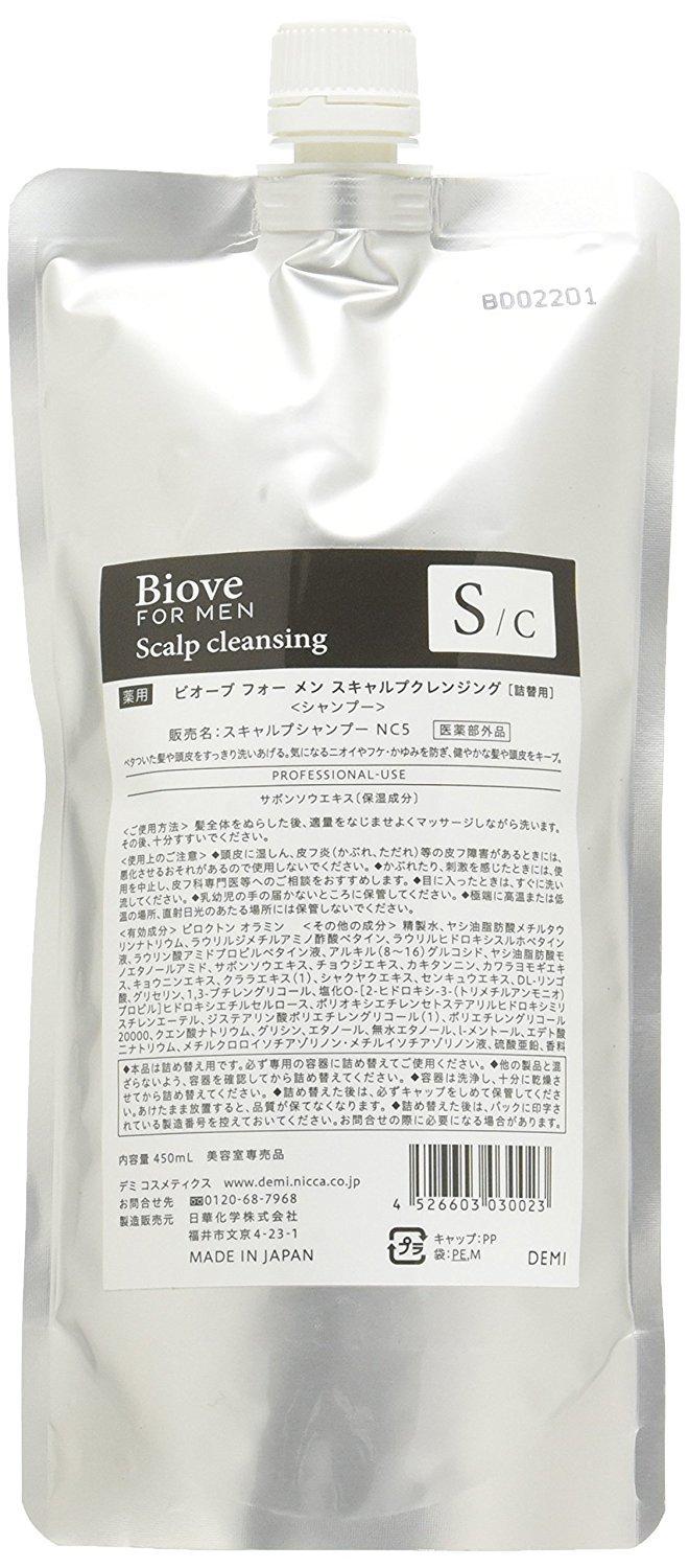 

Demi Cosmetics Biove для мужчин Очищающий крем для кожи головы Прозрачный рефил 450 мл (х 1)