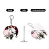 Cute Game Character Keychain Bag Pendant Durable Metal Key Ring Accessory for Kids Friends Gift Practical Everyday Use