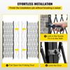 Double Folding Security Gate, 6-1/2' H X 12' W Folding Door Gate, Steel Accordion Security Gate, Flexible Expanding Security Gate, 360° Rolling