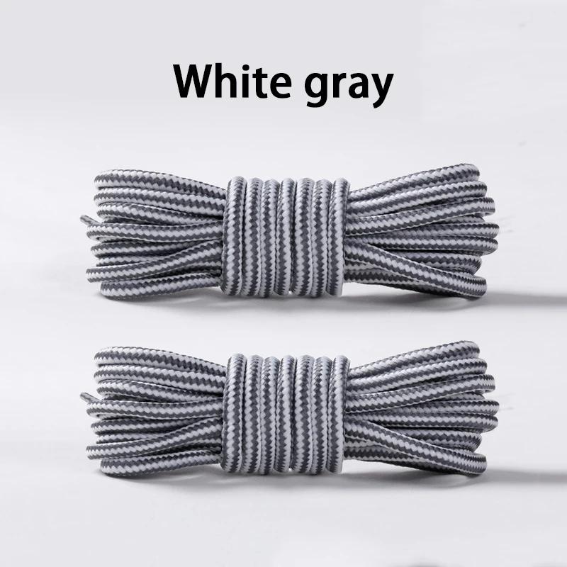 2 Pair NEW Heavy Duty Round Boot Laces Durable Striped Shoelaces for Hiking Work Boots Outdoor Sports Sneaker Shoe Laces