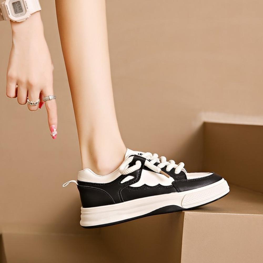 Белые туфли женские на толстой подошве повседневные туфли для сёрфинга 40 чёрный — фото 5