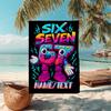 1PC Custom Name Futuristic Robot Beach Towel Highly Absorbent And Sand-Resistant Towel for Swimming, Pool, Yoga, And Travel Lightweight
