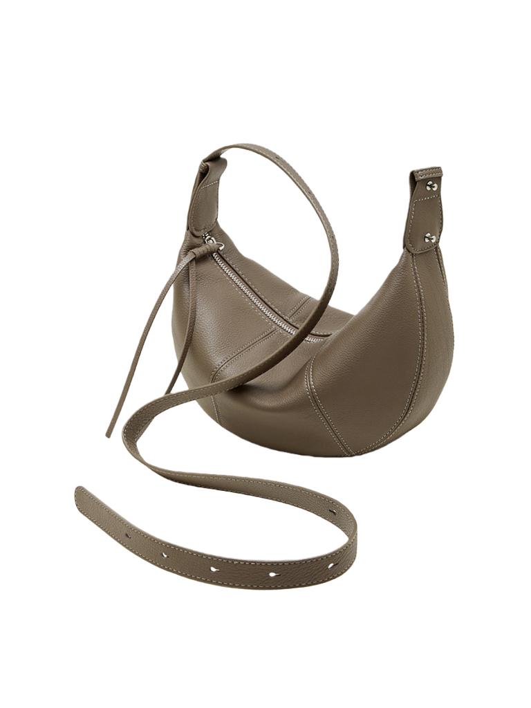 New High-end Top Layer Cowhide Women's Shoulder Bag Genuine Leather Crescent Bag Handbag Lightweight Commuting Bag