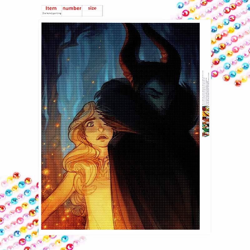 Disney Diamond Painting Kit Maleficent Aurora 5D Diamond Art Home Decor Creative Handmade Gift
