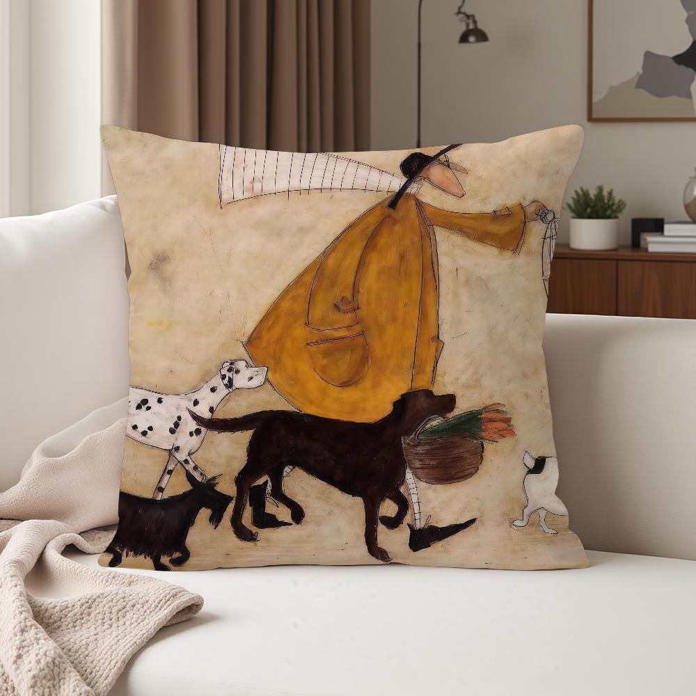 Ssam Toft Art Pillow Case Suitable For Bedrooms Living Rooms Cars Home Decoration