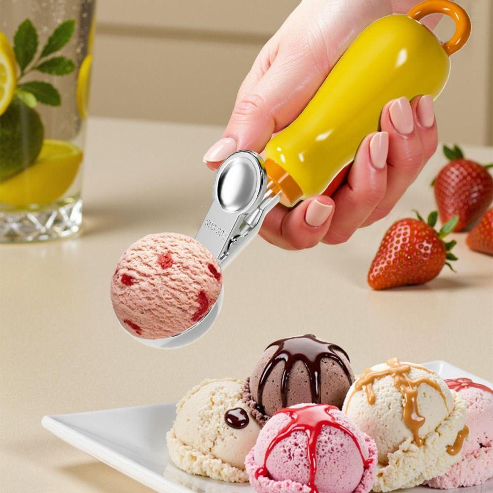 Hangable Ice Cream Scoop Stainless Steel Melon Fruit Ball Scooper Fruit Baller  Ice Cream Dispenser