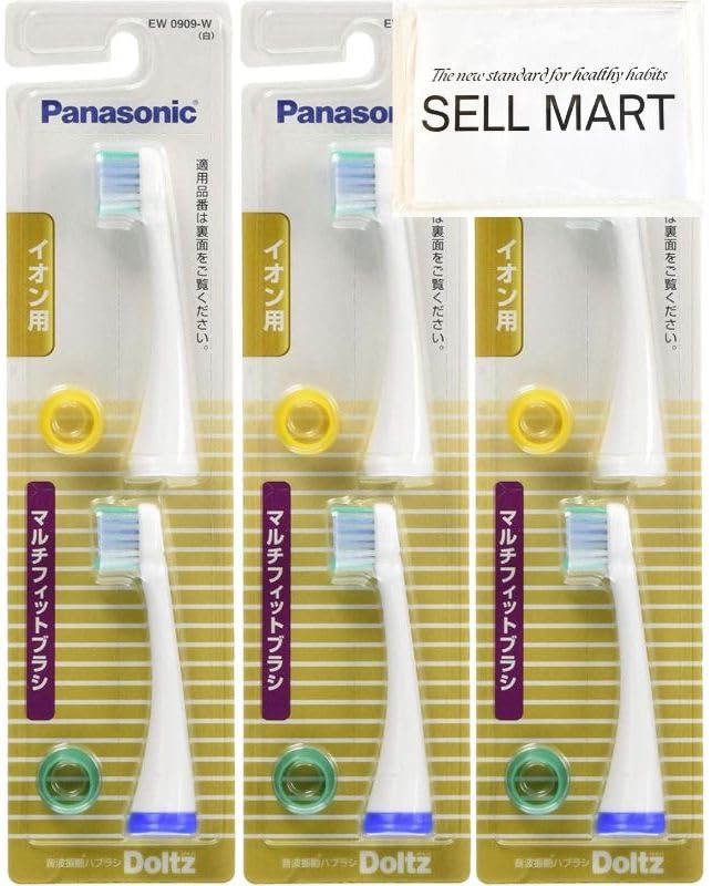 

[Dental Clean Set] Doltz Replacement Brush EW0909-W White Ion Multi-Fit Type 2 Pieces x 3 Pieces + Original Pocket Tissue