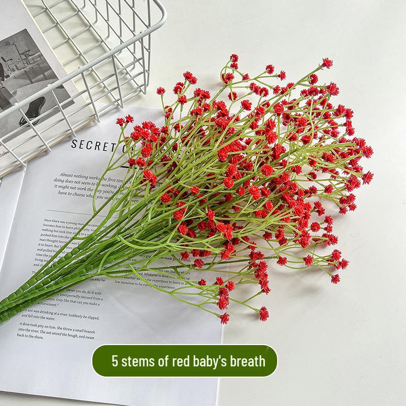 

Букет штучних квітів ручної роботи з однієї гілочки гіпсофіли для весільної прикраси