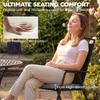 Set of 6 Outdoor Seat Cushions with Machine Washable Cover, Water Repellent Seat Cushions Dark Grey