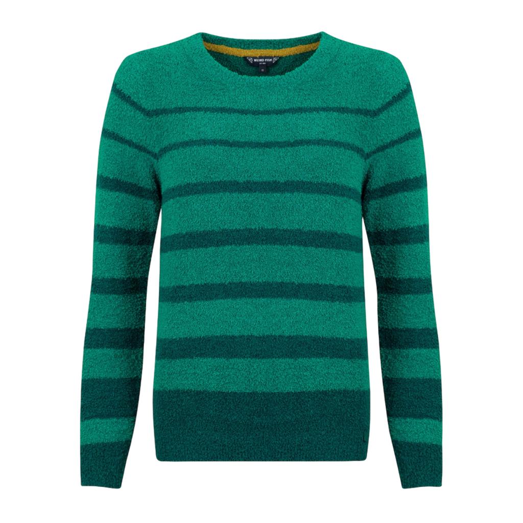 Weird Fish Womens/Ladies Wanda Stripe Knitted Sweatshirt