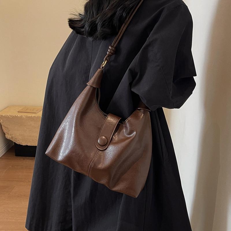 Tote Bag Women's New Leather Women's Bag Maillard Large-capacity High-end Shoulder Messenger Bag Luggage