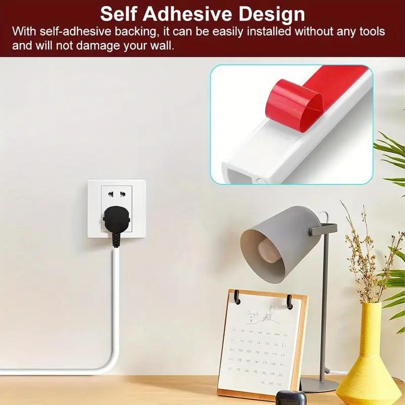 1pc 100cm/39.37in Flexible Self-Adhesive Cable Duct-Durable PVC Cover for Easy Home&Office Wiring Protection,Tape Design Install