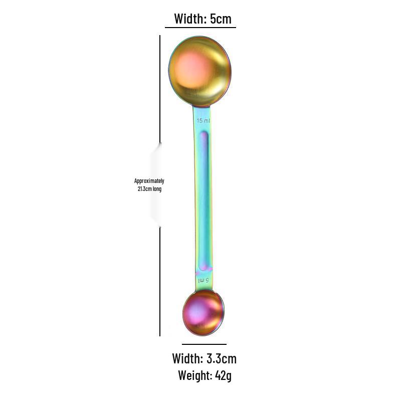 

ZISIZ Iridescent Stainless Steel Measuring Spoon Set