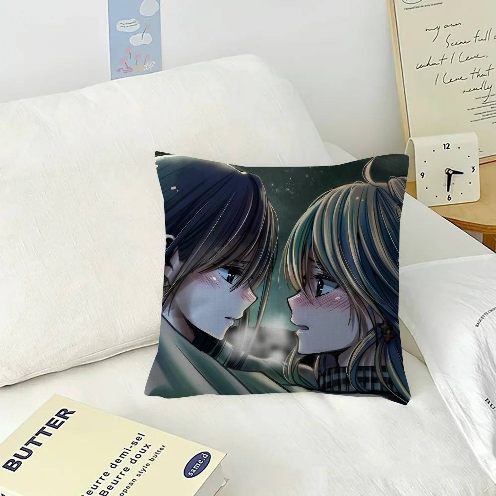 Anime citrus girl  Pillow Cushion Cover Pillowcase Living Room Sofa Home Decor Customized