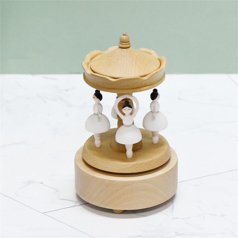 Rotating Ballet Dance Music Box for Children Girls Favor Tabletop Decoration Music Box for Living Room Bedroom Office