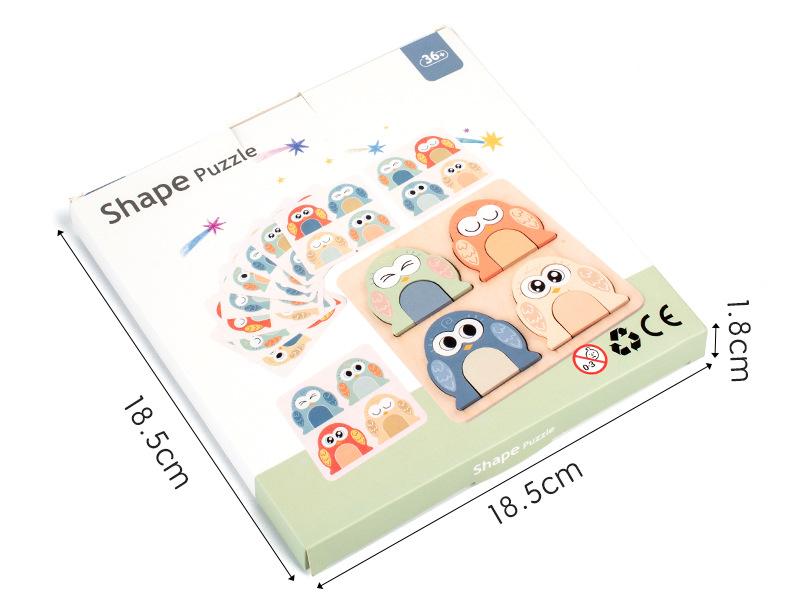 High-Quality Cute High-Quality Owl High-Quality Face High-Quality Changing High-Quality Puzzle High-Quality Montessori High-Quality Wooden