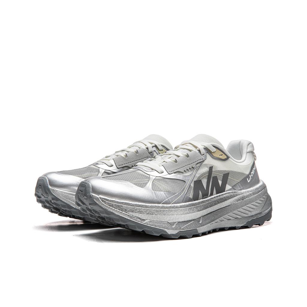 Li Ning Lu Outdoor Hiking Casual Thick Sole Height Increasing Non Slip Stable Support Shock Absorption Low Top Trail Running Shoes ARNV023-4