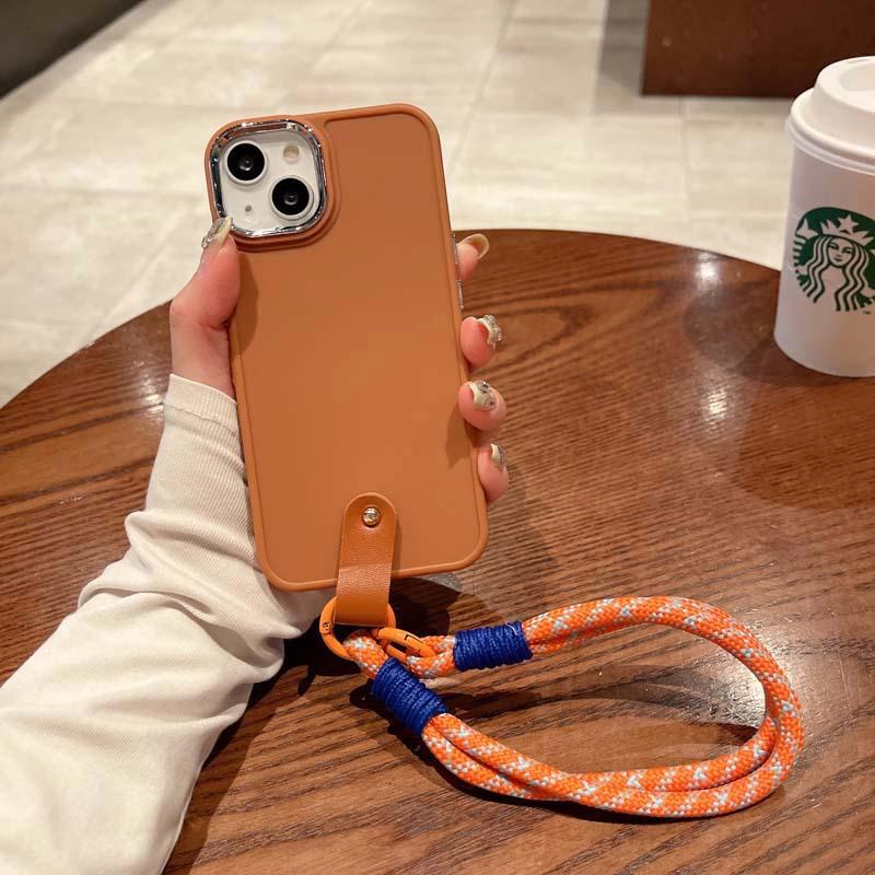 Applicable to Apple 17 mobile phone new wristband lanyard 16 personality 15 women's 11 anti-drop XS creative protective case 13PM