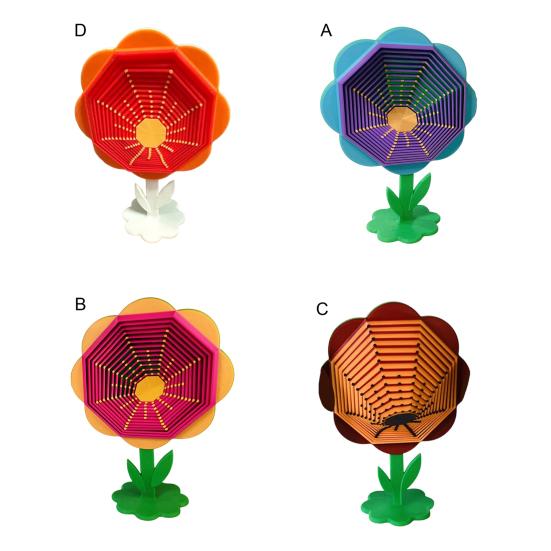 Flower Fractal Hexagon Fidget Toy Stress Anxiety Relief Desk Rotating Toy Kids Adults Pocket Size Travel Geometric Hexagon Sensory Toy