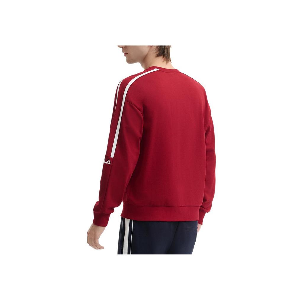 FILA Fashion Letter Versatile Skin-Friendly Soft Sweatshirt Men sweatshirt Burgundy F11M449210A-WI