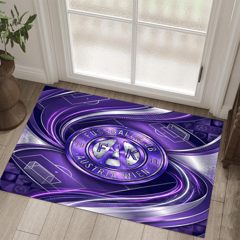 Austria Wien FC Design Crystal Velvet Carpet Cozy Non?Slip Printed Rug For Bedroom Living Room Entrance