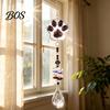 K9 Crystal Wind Chime Cat Paw Chimes, Suncatchers for Windows Hanging, Window Hanging Decor Prism Rainbow Maker Indoor Outdoor Home Garden Multi-color