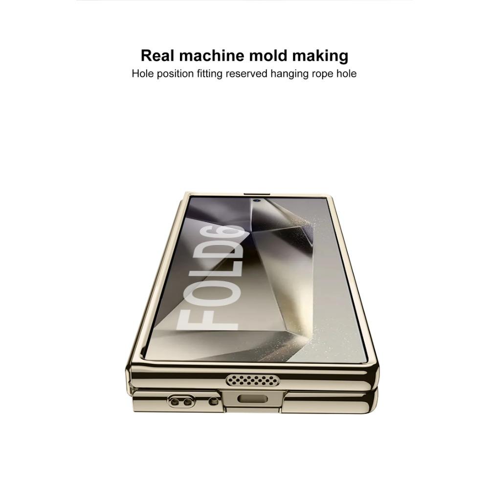 Transparent Electroplated Frame Ultra Thine Hard PC Phone Cover for Samsung Galaxy Z Fold 6 5 Case Z Fold 6 5 Shockproof Covers