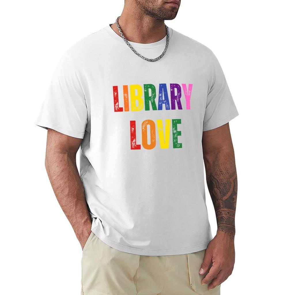 Rainbow Library Love Tshirt Casual Basic Short Sleeve Tshirt