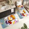 3Pcs Flannel Toilet Mat Set MTSJTrayman Bathroom Rug Bath Carpet Non Slip Home Decor