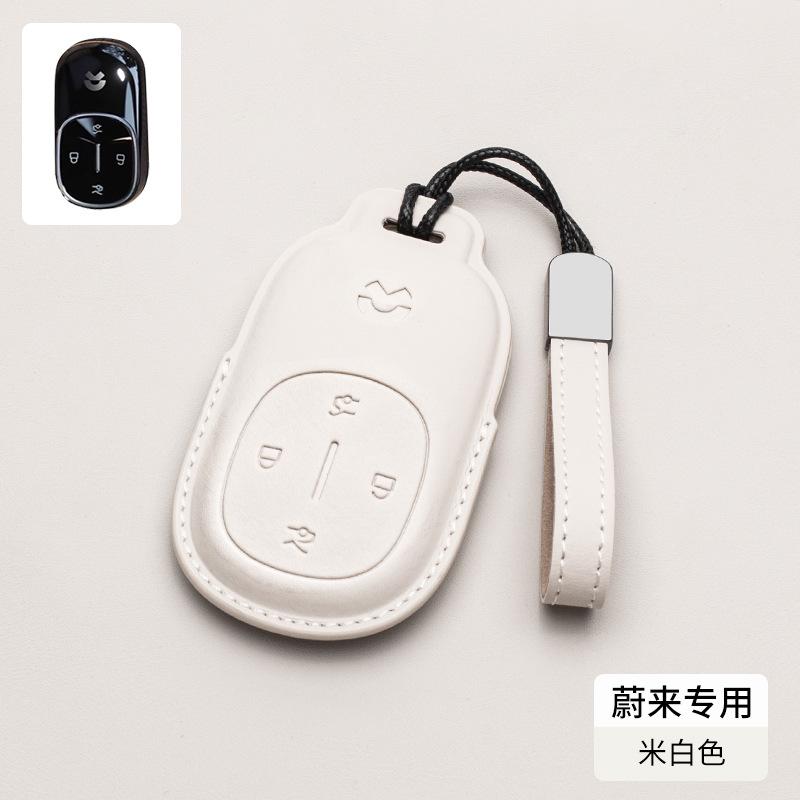 For NIO ES8 ET9 ES6 EC6 ET7 Car Key Cover Smart Remote Bag Premium Key Protector Case Shell Nappa Leather Modificed Interior