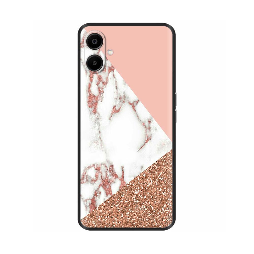 For Samsung Galaxy A06 Back Cover Soft Black Print Silicone Bumper Phone Case for Samsung Galaxy A06 A05 A04 Cases Fundas Coque