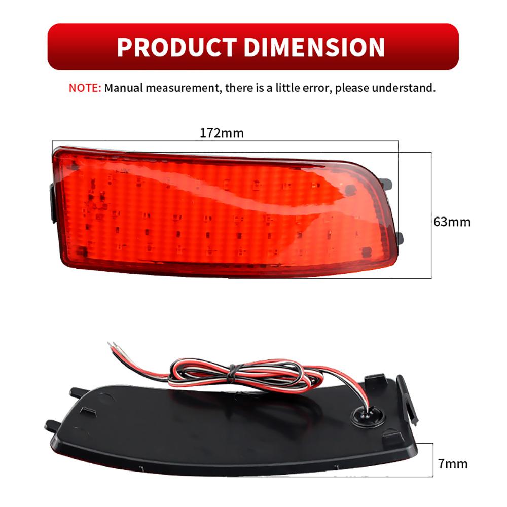 2Pcs LED Rear Bumper Reflector Light for Mercedes Benz Dodge Sprinter W906 2006-2016 Car Tail Stop Brake Fog Lamp