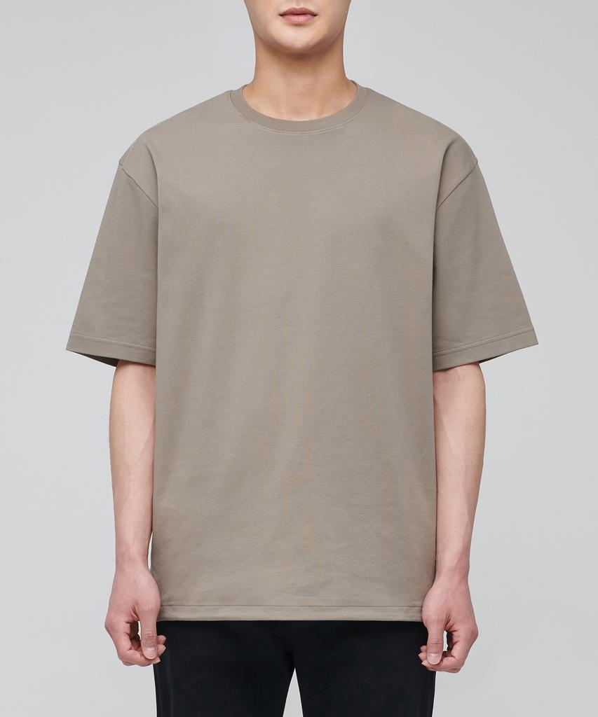 MUSINSA STANDARD Relaxed Fit Crew Neck String T-Shirt [Dusty Beige]