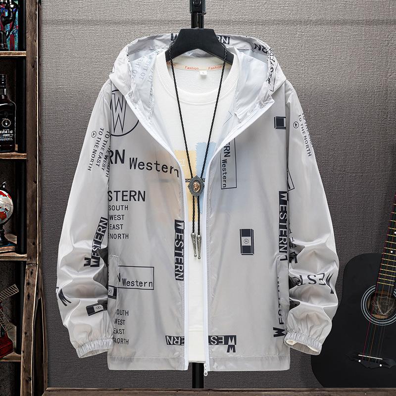 

Summer Men s Sunscreen Clothes,Breathable,Thin Outerwear, Plus Fat, Plus Size Sun Protection Clothing 7XL сірий