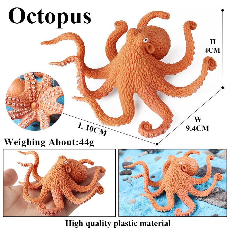 Oenux New Sea Life Seal Sea Lion Orcas Blue Whale Shark Megalodon Dolphin Aquarium Ocean Marine Animals Model Kids Toy Gift