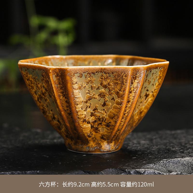 Ceramic Teacup Large Crystal Glaze Gongfu Tea Cup Personal Use Only Luxury Tea Mug For Home Office Desk Collection Gift