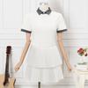 ZANZEA Women Summer Casual Short Sleeve Splice Polo Dress