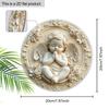 Cute angel pattern pendant, home wall or door decoration, 2d flat wooden, Christmas decoration, gifts for friends and family