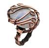 Moonstone Natural Gemstone Copper Wired Ring US Size-7 R 4721