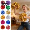 Cheerleader-Zubehör 2 Stück Cheerleader-Pompons Metallisch Holografisch mit Mini-Cheerleading-Bällen Griffring für Sportteamgeist Party