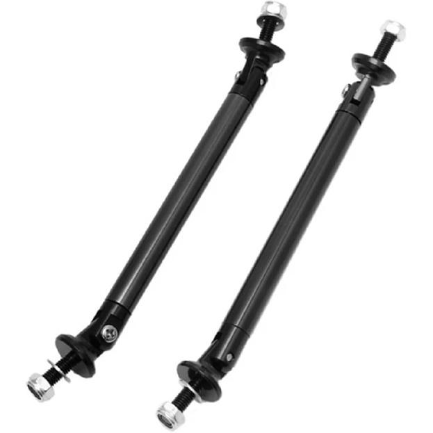 Car Front Bumper Lip Splitter Strut Rod 2PCS Strut Rod Protector Rod Support Bars Adjustable Compatible Auto Bumper Fasteners Lever Kits with Most 45mm=1.77 inch чёрный
