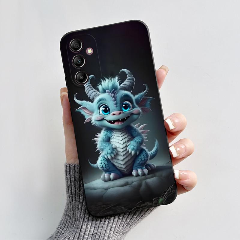 For Samsung A14 Case Galaxy A14 5G Cover SM-A145F A145M SM-A146B Luxury Fashion Black Silicone Phone Case Shockproof Back Cover