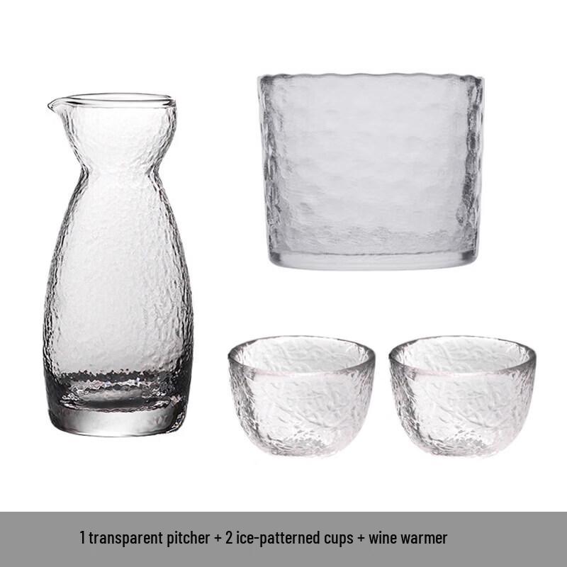 Qiwei Japanese Hammered Glass Sake Cup Set